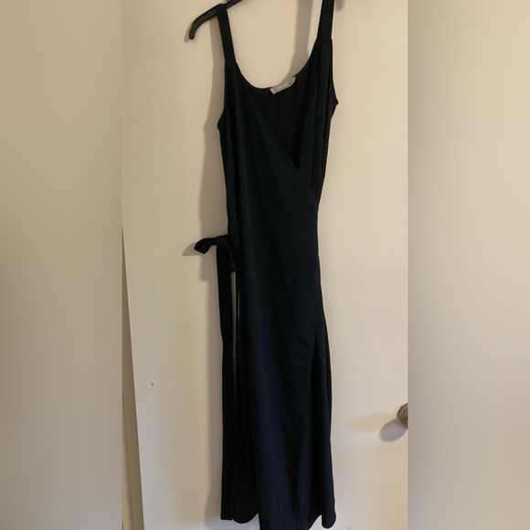 Everlane Japanese Goweave Tank Wrap Dress, black, size 6, EUC - Picture 2 of 4